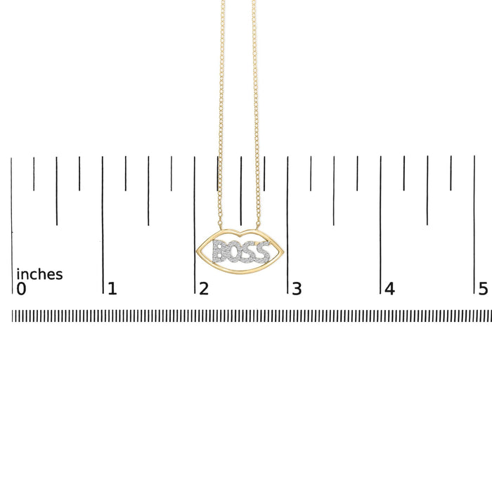 1/4 Ct. T.W. Diamond Boss Pendant Necklace in 14K Yellow Gold-Plated Silver, photo 5