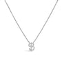 Diamond Accent A-Z Initial Script Style Pendant Necklace in 10K White Gold, photo 25