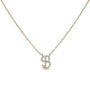 Diamond Accent A-Z Initial Script Style Pendant Necklace in 10K Yellow Gold, photo 25