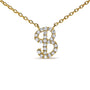 Diamond Accent A-Z Initial Script Style Pendant Necklace in 10K Yellow Gold, photo 51