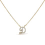 Diamond Accent A-Z Initial Script Style Pendant Necklace in 10K Yellow Gold, photo 24