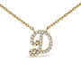 Diamond Accent A-Z Initial Script Style Pendant Necklace in 10K Yellow Gold, photo 50