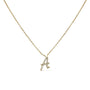 Diamond Accent A-Z Initial Script Style Pendant Necklace in 10K Yellow Gold, photo 26