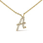 Diamond Accent A-Z Initial Script Style Pendant Necklace in 10K Yellow Gold, photo 52