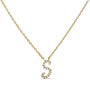 Diamond Accent A-Z Initial Script Style Pendant Necklace in 10K Yellow Gold, photo 8