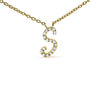 Diamond Accent A-Z Initial Script Style Pendant Necklace in 10K Yellow Gold, photo 34