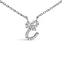 Diamond Accent A-Z Initial Script Style Pendant Necklace in 10K White Gold, photo 48