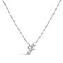 Diamond Accent A-Z Initial Script Style Pendant Necklace in 10K White Gold, photo 21