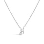 Diamond Accent A-Z Initial Script Style Pendant Necklace in 10K White Gold, photo 19