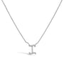 Diamond Accent A-Z Initial Script Style Pendant Necklace in 10K White Gold, photo 18
