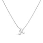 Diamond Accent A-Z Initial Script Style Pendant Necklace in 10K White Gold, photo 16