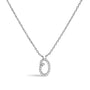 Diamond Accent A-Z Initial Script Style Pendant Necklace in 10K White Gold, photo 12