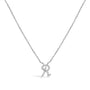 Diamond Accent A-Z Initial Script Style Pendant Necklace in 10K White Gold, photo 9