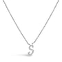 Diamond Accent A-Z Initial Script Style Pendant Necklace in 10K White Gold, photo 8