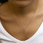 Diamond Accent A-Z Initial Script Style Pendant Necklace in 10K White Gold, photo 59