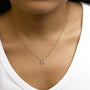 Diamond Accent A-Z Initial Script Style Pendant Necklace in 10K White Gold, photo 58
