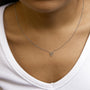 Diamond Accent A-Z Initial Script Style Pendant Necklace in 10K White Gold, photo 57