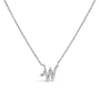 Diamond Accent A-Z Initial Script Style Pendant Necklace in 10K White Gold, photo 4