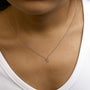 Diamond Accent A-Z Initial Script Style Pendant Necklace in 10K White Gold, photo 55