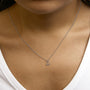 Diamond Accent A-Z Initial Script Style Pendant Necklace in 10K White Gold, photo 53