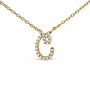 Diamond Accent A-Z Initial Script Style Pendant Necklace in 10K Yellow Gold, photo 49