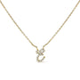 Diamond Accent A-Z Initial Script Style Pendant Necklace in 10K Yellow Gold, photo 22