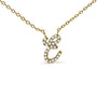 Diamond Accent A-Z Initial Script Style Pendant Necklace in 10K Yellow Gold, photo 48
