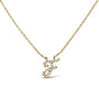 Diamond Accent A-Z Initial Script Style Pendant Necklace in 10K Yellow Gold, photo 21