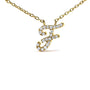 Diamond Accent A-Z Initial Script Style Pendant Necklace in 10K Yellow Gold, photo 47