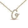 Diamond Accent A-Z Initial Script Style Pendant Necklace in 10K Yellow Gold, photo 46