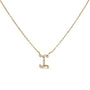 Diamond Accent A-Z Initial Script Style Pendant Necklace in 10K Yellow Gold, photo 18