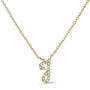 Diamond Accent A-Z Initial Script Style Pendant Necklace in 10K Yellow Gold, photo 17