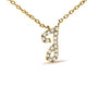 Diamond Accent A-Z Initial Script Style Pendant Necklace in 10K Yellow Gold, photo 43