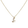 Diamond Accent A-Z Initial Script Style Pendant Necklace in 10K Yellow Gold, photo 15
