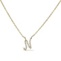 Diamond Accent A-Z Initial Script Style Pendant Necklace in 10K Yellow Gold, photo 13