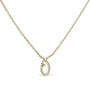 Diamond Accent A-Z Initial Script Style Pendant Necklace in 10K Yellow Gold, photo 12