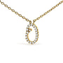 Diamond Accent A-Z Initial Script Style Pendant Necklace in 10K Yellow Gold, photo 38