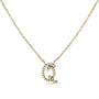 Diamond Accent A-Z Initial Script Style Pendant Necklace in 10K Yellow Gold, photo 10