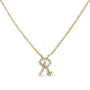 Diamond Accent A-Z Initial Script Style Pendant Necklace in 10K Yellow Gold, photo 9