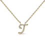 Diamond Accent A-Z Initial Script Style Pendant Necklace in 10K Yellow Gold, photo 7