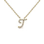 Diamond Accent A-Z Initial Script Style Pendant Necklace in 10K Yellow Gold, photo 33