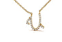 Diamond Accent A-Z Initial Script Style Pendant Necklace in 10K Yellow Gold, photo 32