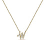 Diamond Accent A-Z Initial Script Style Pendant Necklace in 10K Yellow Gold, photo 4