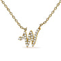 Diamond Accent A-Z Initial Script Style Pendant Necklace in 10K Yellow Gold, photo 30
