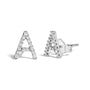 1/10 Ct. T.W. Diamond Initial a to Z Stud Earrings in 10K White Gold, photo 52