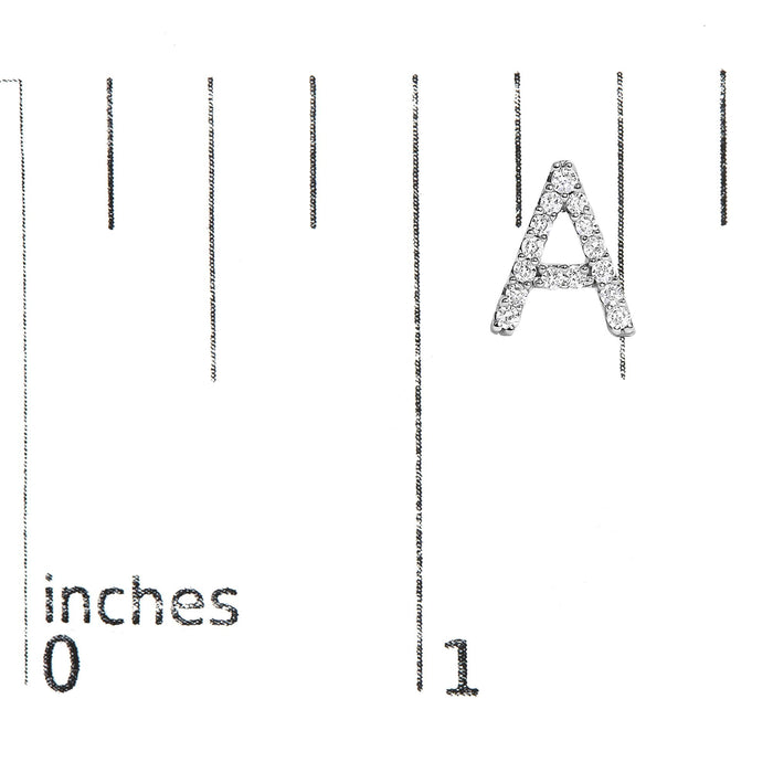1/10 Ct. T.W. Diamond Initial a to Z Stud Earrings in 10K White Gold