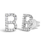 1/10 Ct. T.W. Diamond Initial a to Z Stud Earrings in 10K White Gold, photo 51