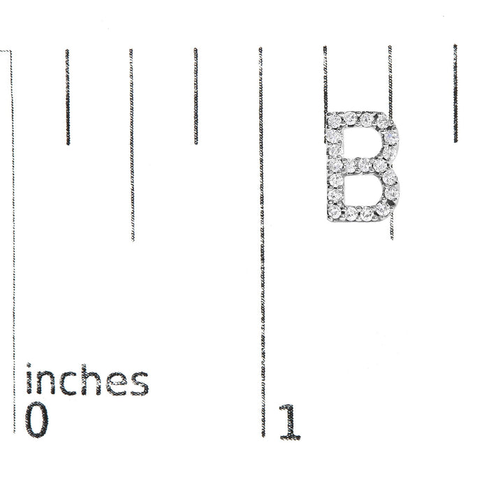 1/10 Ct. T.W. Diamond Initial a to Z Stud Earrings in 10K White Gold