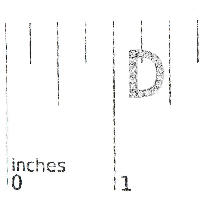 1/10 Ct. T.W. Diamond Initial a to Z Stud Earrings in 10K White Gold