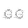 1/10 Ct. T.W. Diamond Initial a to Z Stud Earrings in 10K White Gold, photo 20